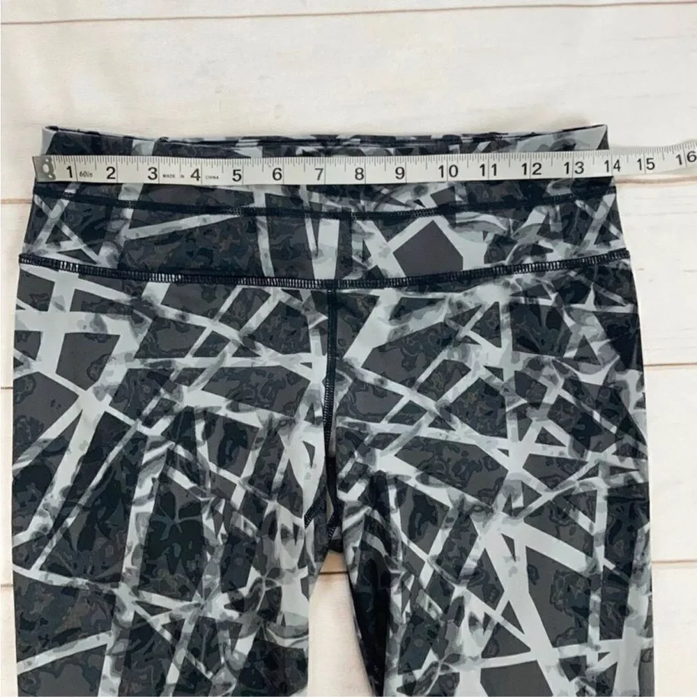 Athleta Floral Geo Sonar Leggings Slate Gray Size Small